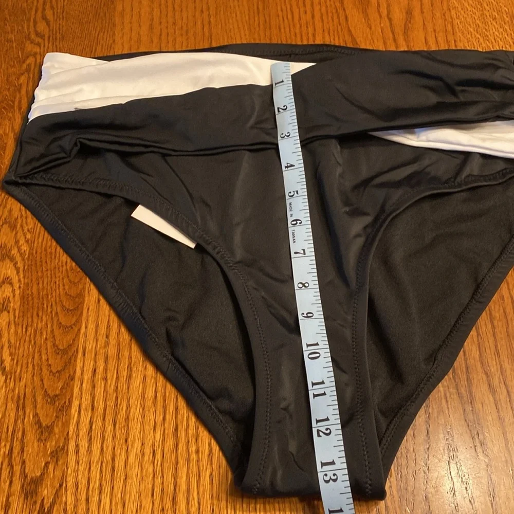 Swimsuits for all Black White Bottom Women's 16 NWT